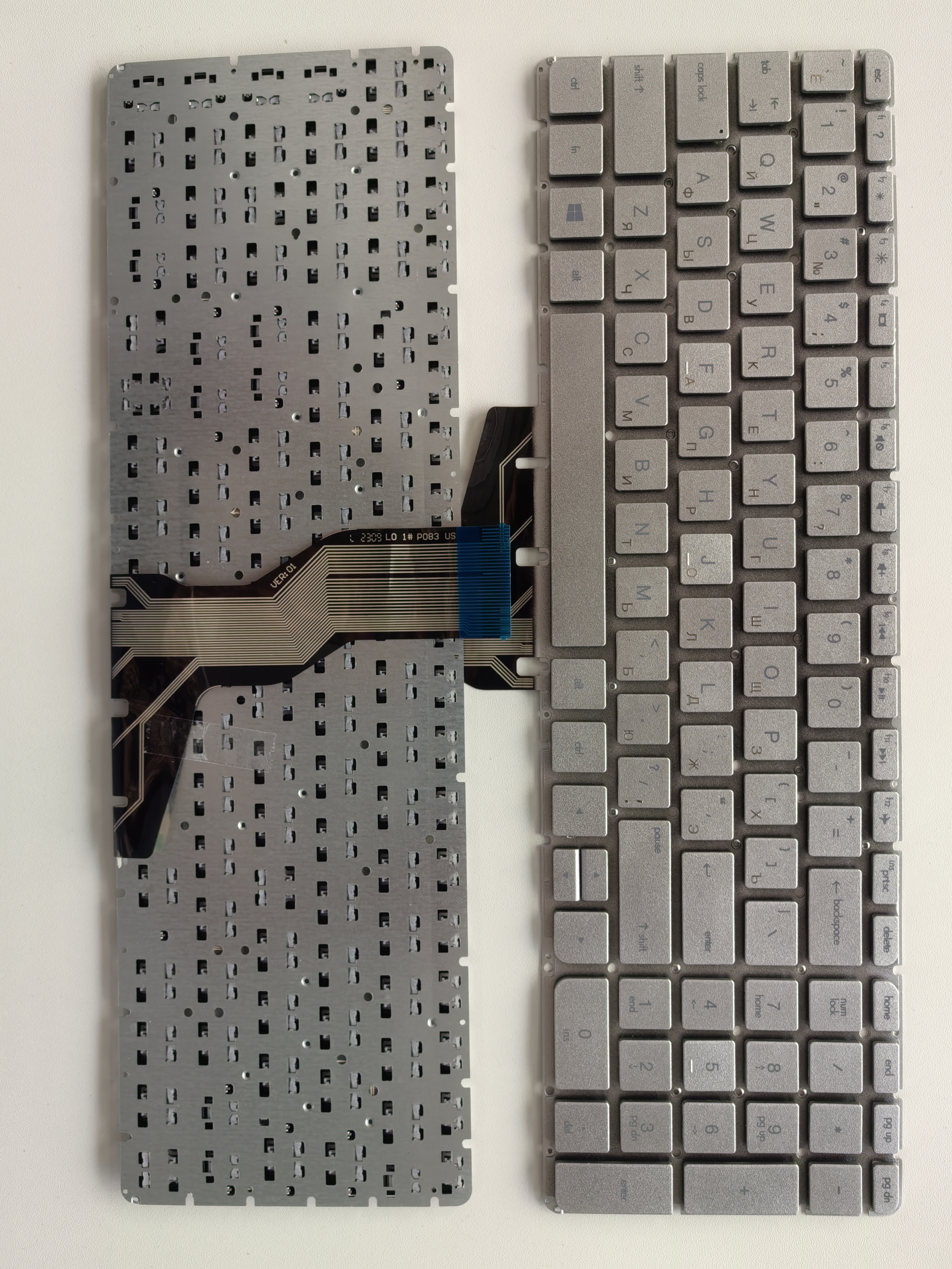 Picture of New Replacement Laptop Keyboard For HP 15-AB/15-BC SILVER (OEM) RU Layout
